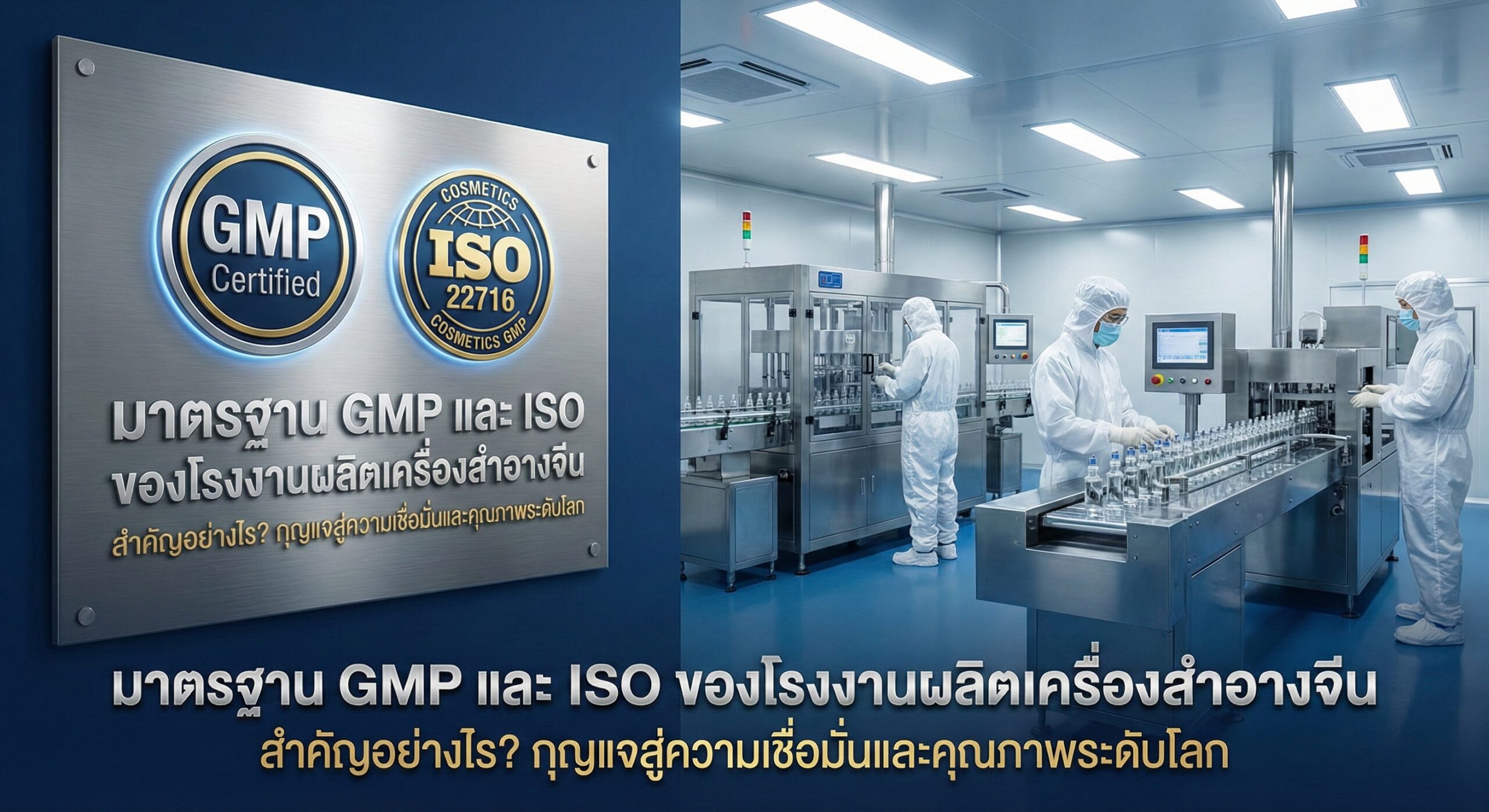 มาตรฐาน GMP และ ISO ของโรงงานผลิตเครื่องสำอางจีน